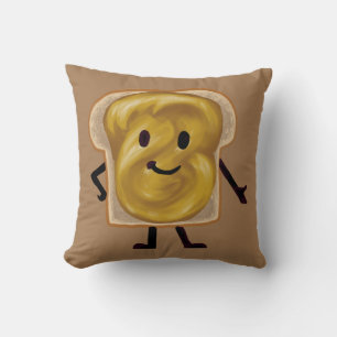 Peanut Butter and Jelly Sandwich Buddies Throw Pillow