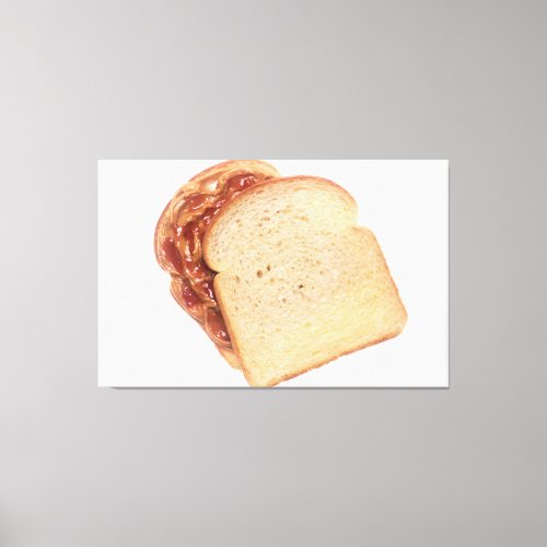 Peanut Butter and Jelly Sandwich Canvas Print