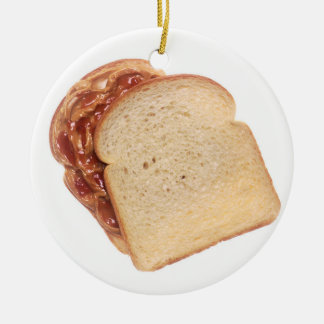 Peanut Butter and Jelly Sandwich Ceramic Ornament