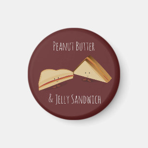 Peanut Butter and Jelly Sandwich   Magnet