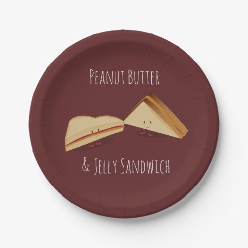 Peanut Butter and Jelly Sandwich  Paper Plate