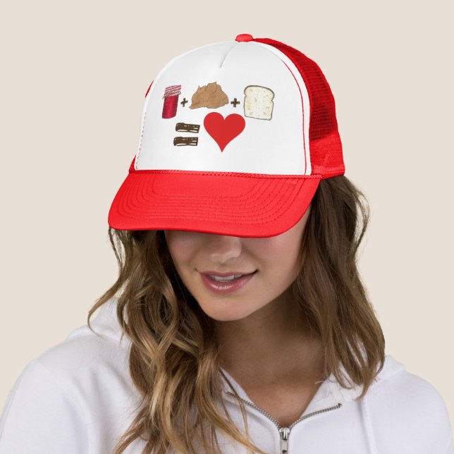Peanut Butter and Jelly Sandwich PBJ Foodie Trucker Hat (In Situ)