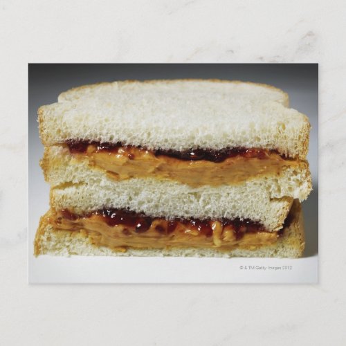 Peanut butter and jelly sandwich postcard