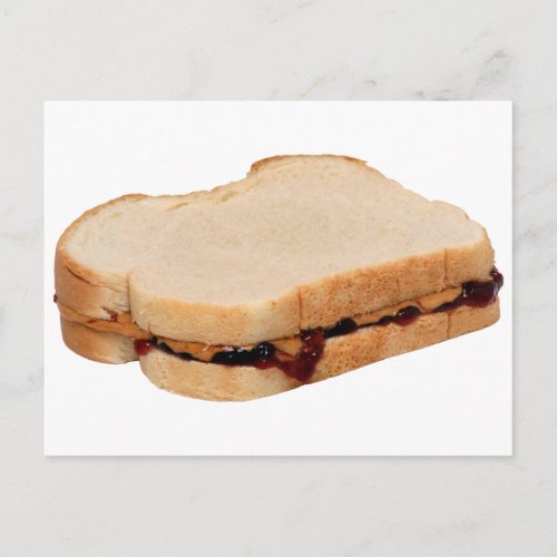 Peanut Butter and Jelly Sandwich Postcard