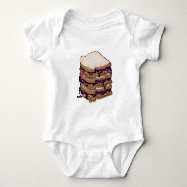 Peanut Butter and Jelly Sandwiches Baby Bodysuit (Front)
