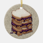 Peanut Butter And Jelly Sandwiches Ceramic Ornament at Zazzle