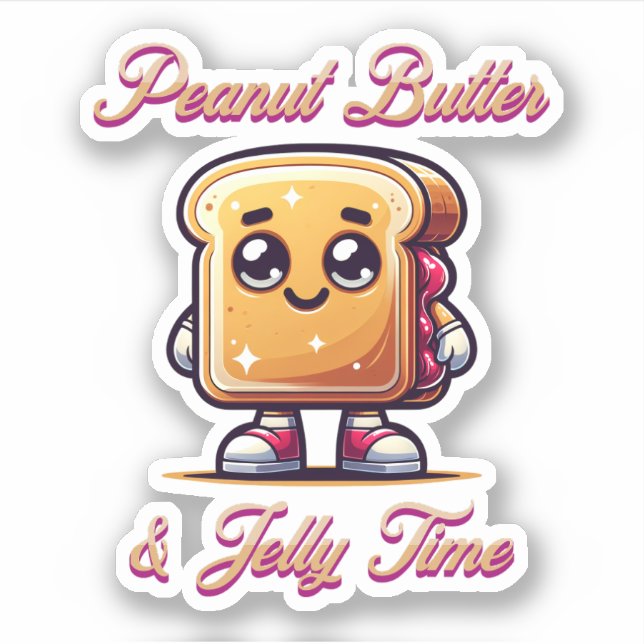 Peanut Butter and Jelly Time Sticker (Front)