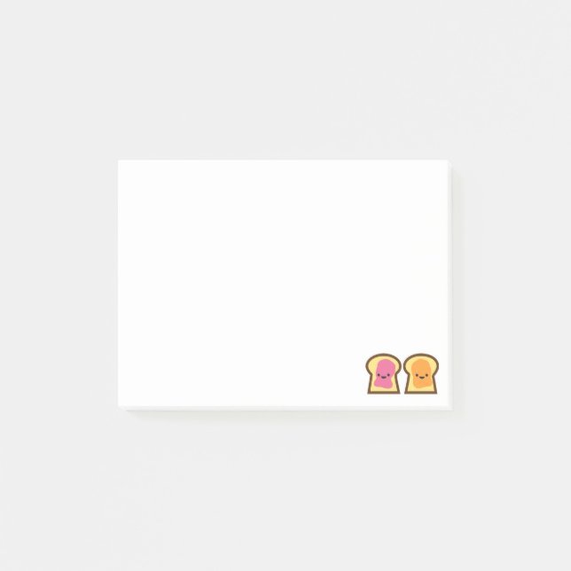 Peanut Butter and Jelly Toast Friends Note (Front)