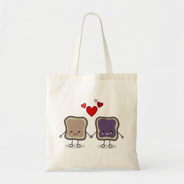 Peanut Butter and Jelly Tote Bag (Front)