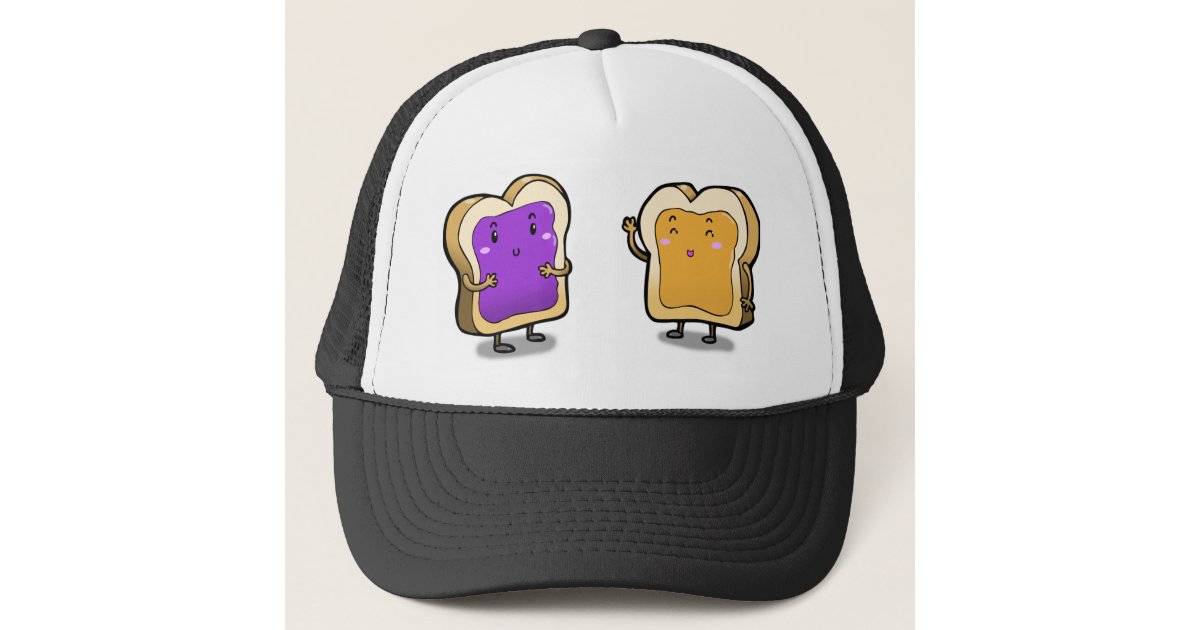 Peanut Butter and Jelly Trucker Hat Zazzle