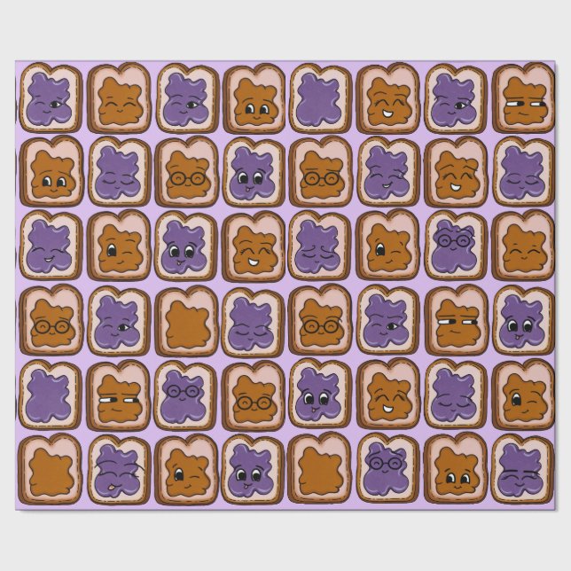 Peanut Butter and Jelly Wrapping Paper (Seam)