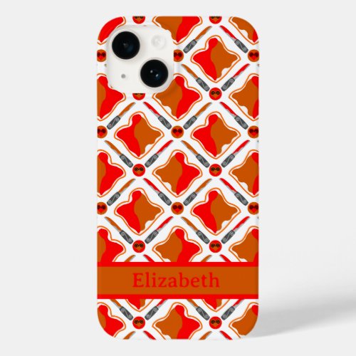 Peanut Butter and Strawberry Jam Pattern Name Case_Mate iPhone 14 Case