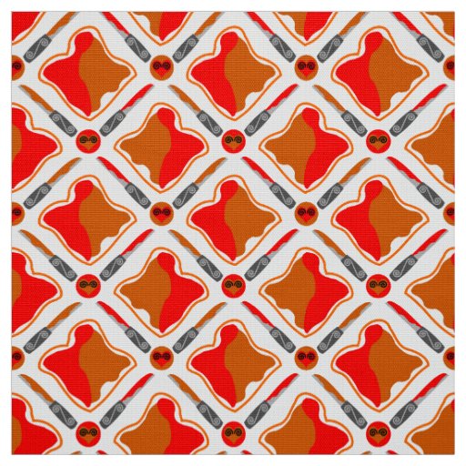 Peanut Butter and Strawberry Jam Seamless Patter Fabric