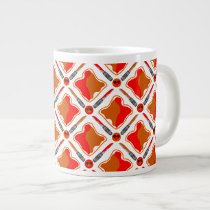Peanut Butter and Strawberry Jam Seamless Patter Giant Coffee Mug