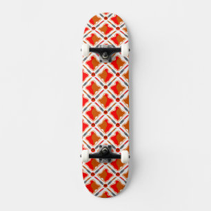 Peanut Butter and Strawberry Jam Seamless Patter Skateboard Deck