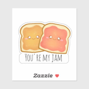 Peanut Butter And Strawberry Jelly Toast Sticker