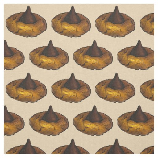 Peanut Butter Blossom Chocolate Cookie Food Baking Fabric
