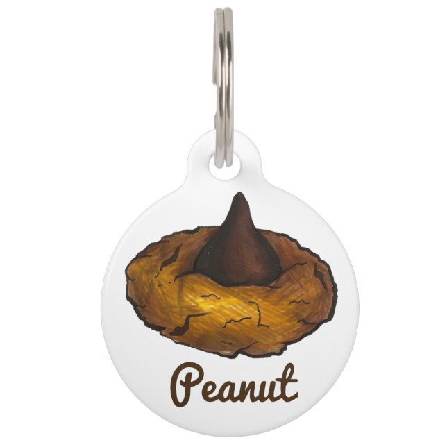 Peanut Butter Blossom Chocolate Cookie Pet Dog Tag (Front)