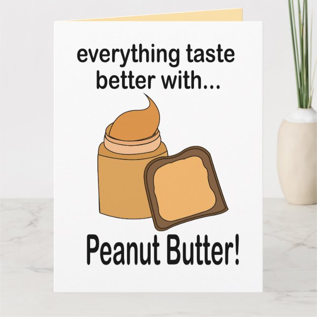 Peanut Butter Bread Food Cute Card (Front)