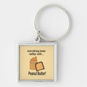 Peanut Butter Bread Food Cute Keychain