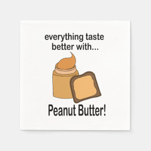 Peanut Butter Bread Food Cute Party Napkins