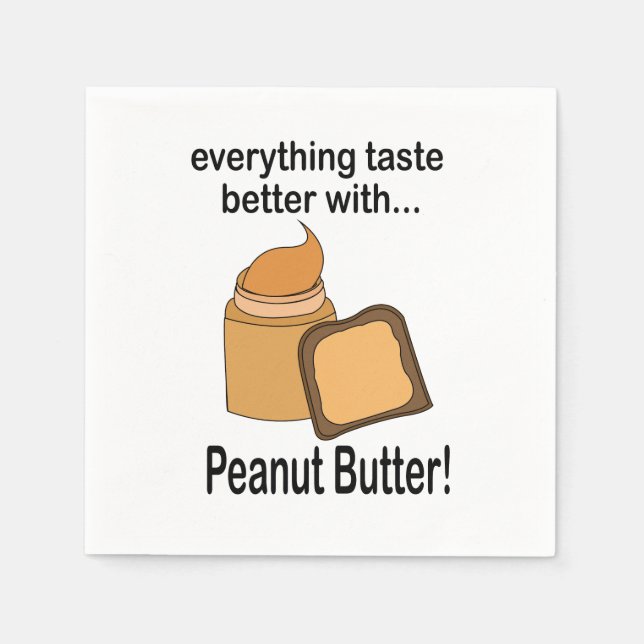 Peanut Butter Bread Food Cute Party Napkins (Front)