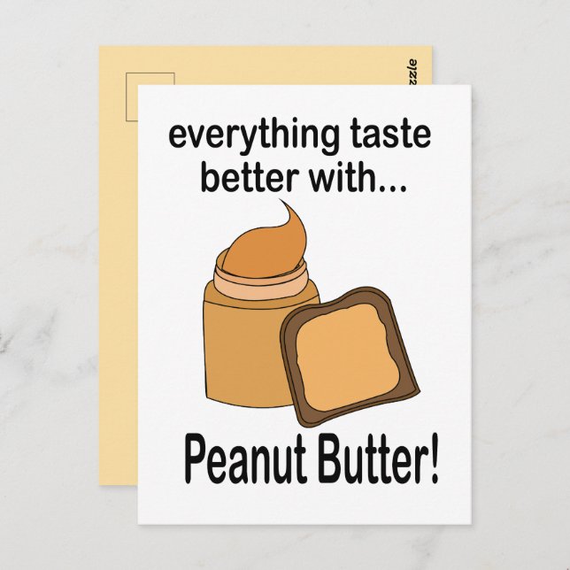 Peanut Butter Bread Food Cute Postcard (Front/Back)