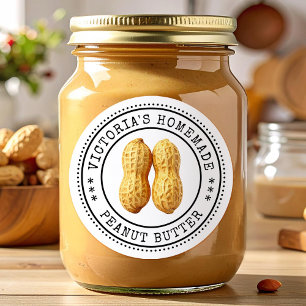 Peanut butter canning classic round sticker