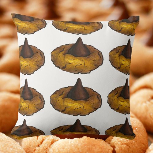 Peanut Butter Chocolate Blossom Cookies Bake Sale Throw Pillow