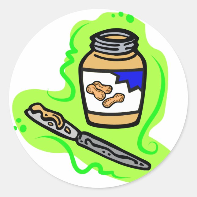 Peanut Butter Classic Round Sticker (Front)