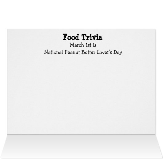 Peanut Butter Cookie Recipe Card (Inside Horizontal (Top))