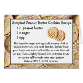 Peanut Butter Cookie Recipe Card (Front Horizontal)