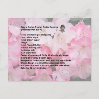 Peanut Butter Cookie Recipe postcard