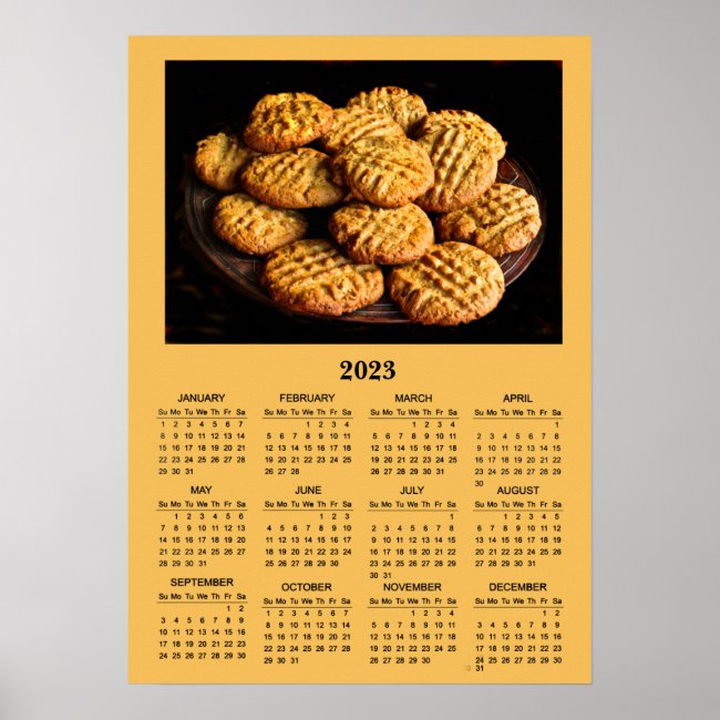Peanut Butter Cookies 2023 Calendar Poster