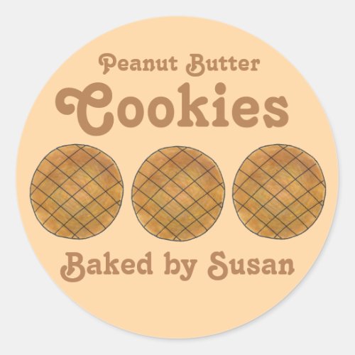 Peanut Butter Cookies Baked by Baking Stickers
