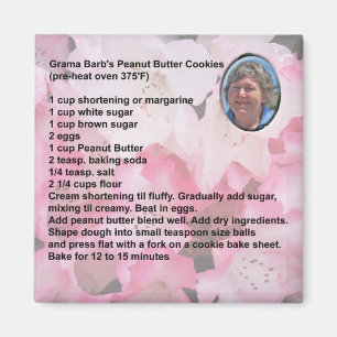 Peanut Butter Cookies Recipe Magnet