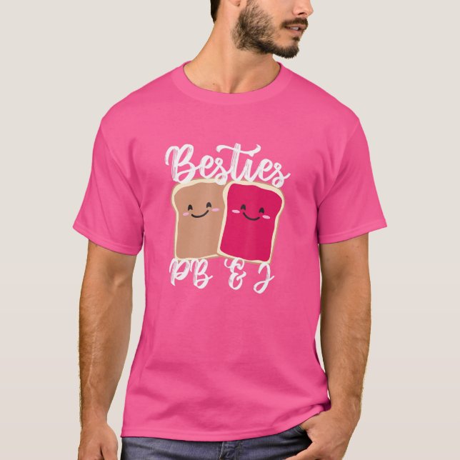 Peanut Butter Girls Besties Cute Pb&j Bff T-Shirt (Front)