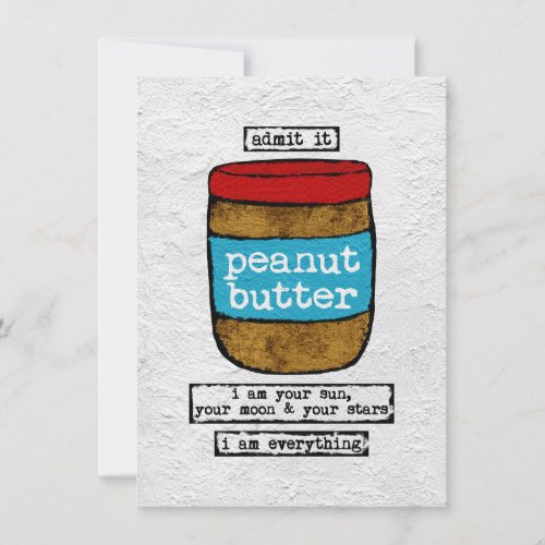 Peanut Butter Greeting Card _ Funny Food