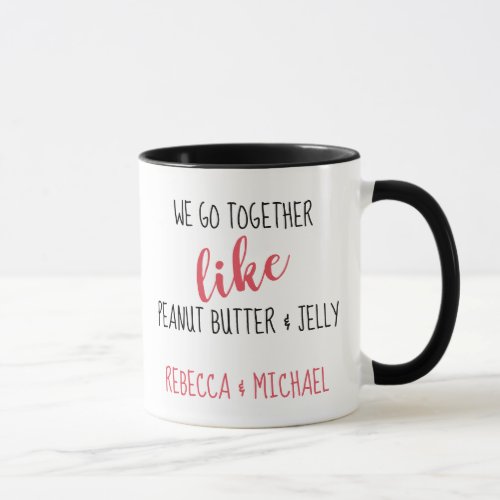 Peanut Butter  Jelly 11 oz Combo Mug