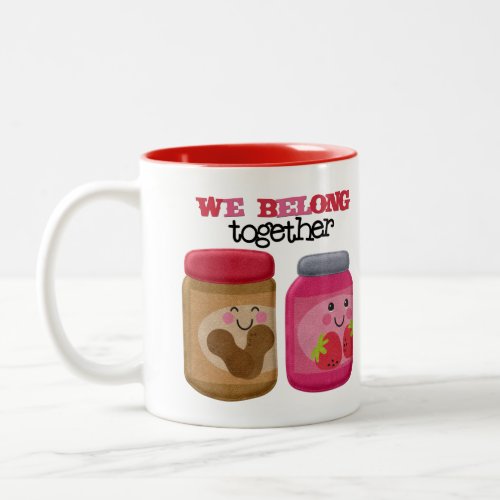 Peanut Butter  Jelly 11 oz Two_Tone Coffee Mug