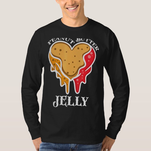 Peanut Butter Jelly Couple Matching Butter Sandwic T-Shirt (Front)