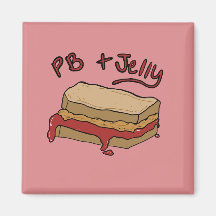 Peanut Butter Jelly Magent Nostalgia Illustration 