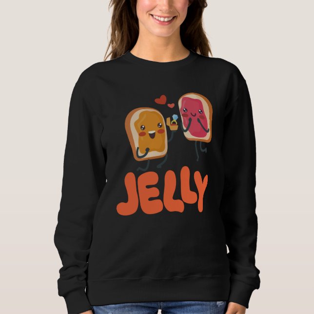 Peanut Butter & Jelly Matching Couple Proposal Sweatshirt (Front)