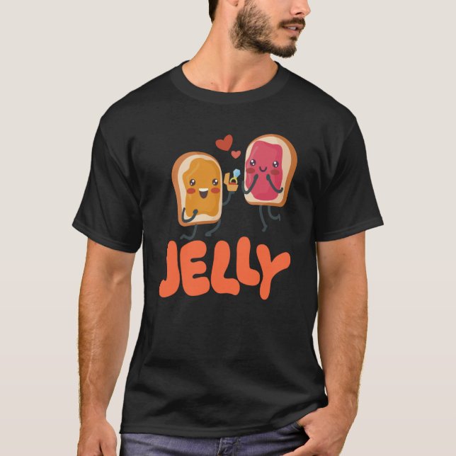 Peanut Butter & Jelly Matching Couple Proposal T-Shirt (Front)