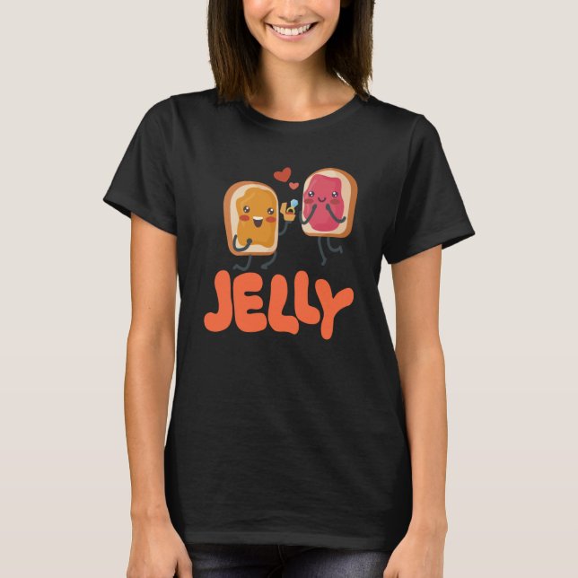 Peanut Butter & Jelly Matching Couple Proposal T-Shirt (Front)