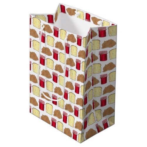 Peanut Butter Jelly Sandwich Bread Lunchtime Food Medium Gift Bag