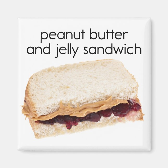 Peanut Butter & Jelly Sandwich Refrigerator Magnet (Front)