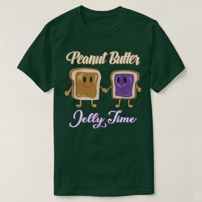 Peanut Butter Jelly Time Bff Love Match Perfect382 T-Shirt (Design Front)
