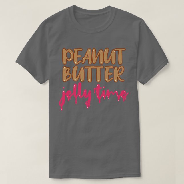 Peanut Butter Jelly Time BFF Love Match Perfect  T-Shirt (Design Front)