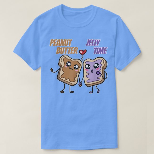 Peanut Butter Jelly Time BFF Love Match Perfect T- T-Shirt (Design Front)